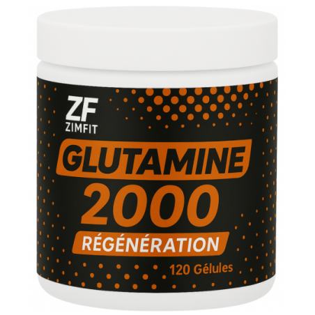 Glutamine 2000 Zimfit – 120 Gélules Régénération musculaire
